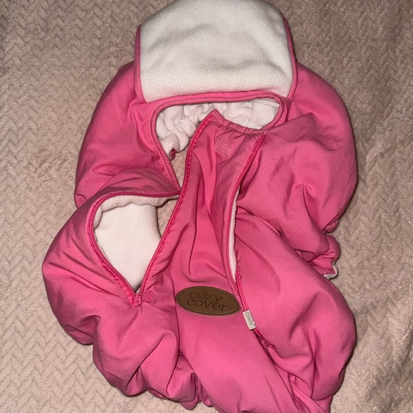 Other - Cozy Cover Pink Infant Car Seat Cover
